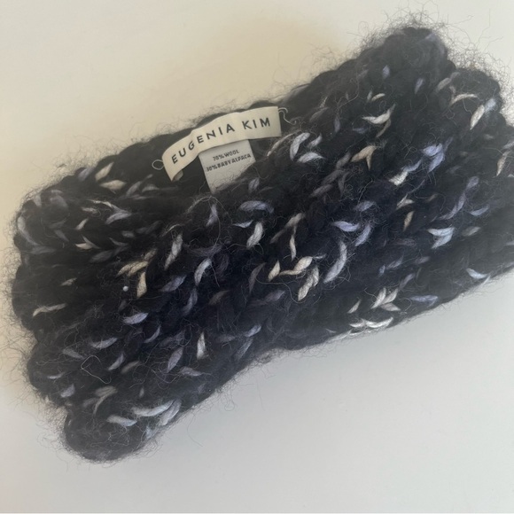 Eugenia Kim Knit Headband‎ Ear Warmer - Black White Marled Wool Alpaca Blend main image 6